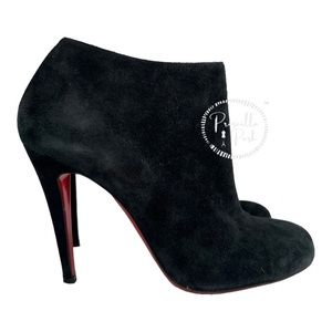 Louboutin Black Belle Suede Ankle Boots 39.5